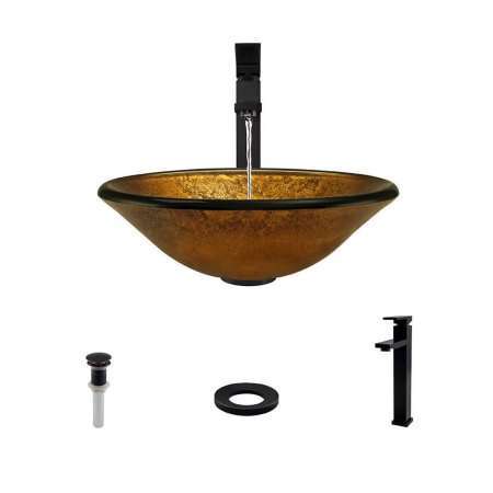 613 Foil Undertone Sink, Antique Bronze Faucet, Sink Ring,Pop-up Drain