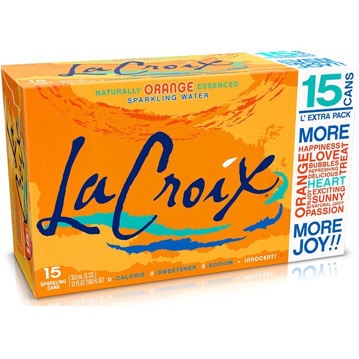 LaCroix Sparkling Water - Orange 15pk/12 Fl Oz Cans, 15 / Pack (Quantity)
