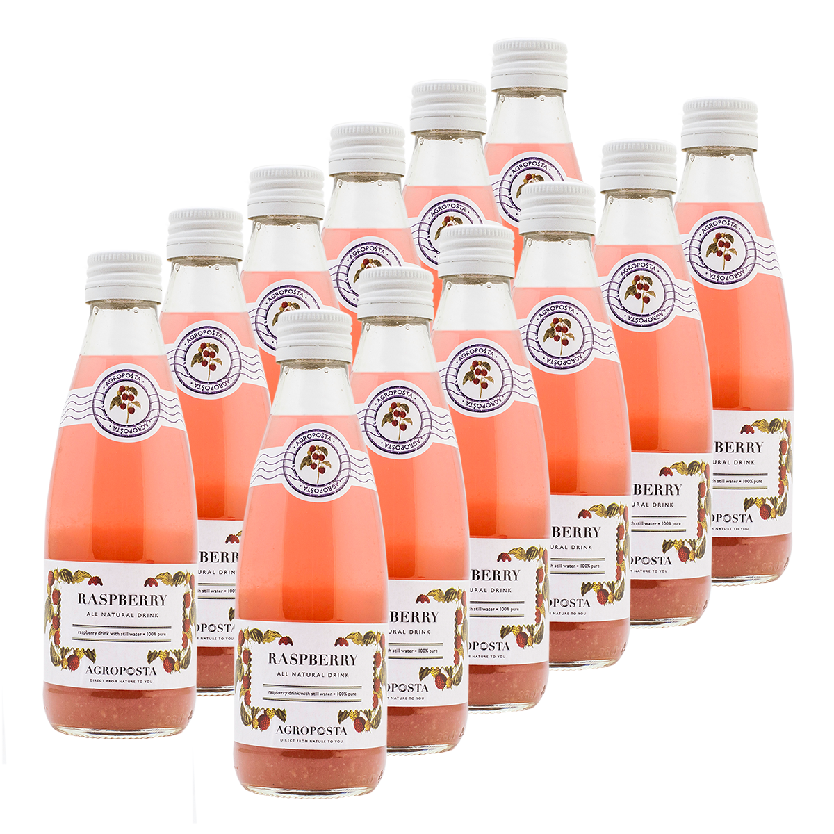 AgropoÅ!ta: 100% Pure, All-Natural, Guilt-Free Drinks, Flavored Water, Raspberry