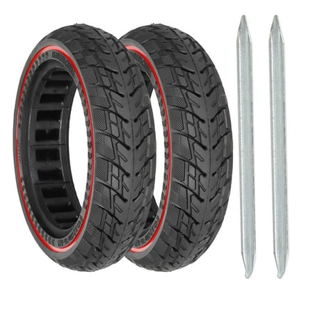 ULIP Ulip 2PCS 8.5 Inch Solid Tire 8 12x2 Electric Scooter Honeycomb Tires 5075-6.1 Front & Rear Replacement Off-Road Tire with 2 Steel Crowbars -Slip