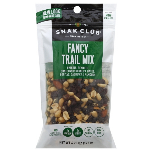 Snak Club Fancy Trail Mix 6.75 Oz Bagged (Pack of 6)