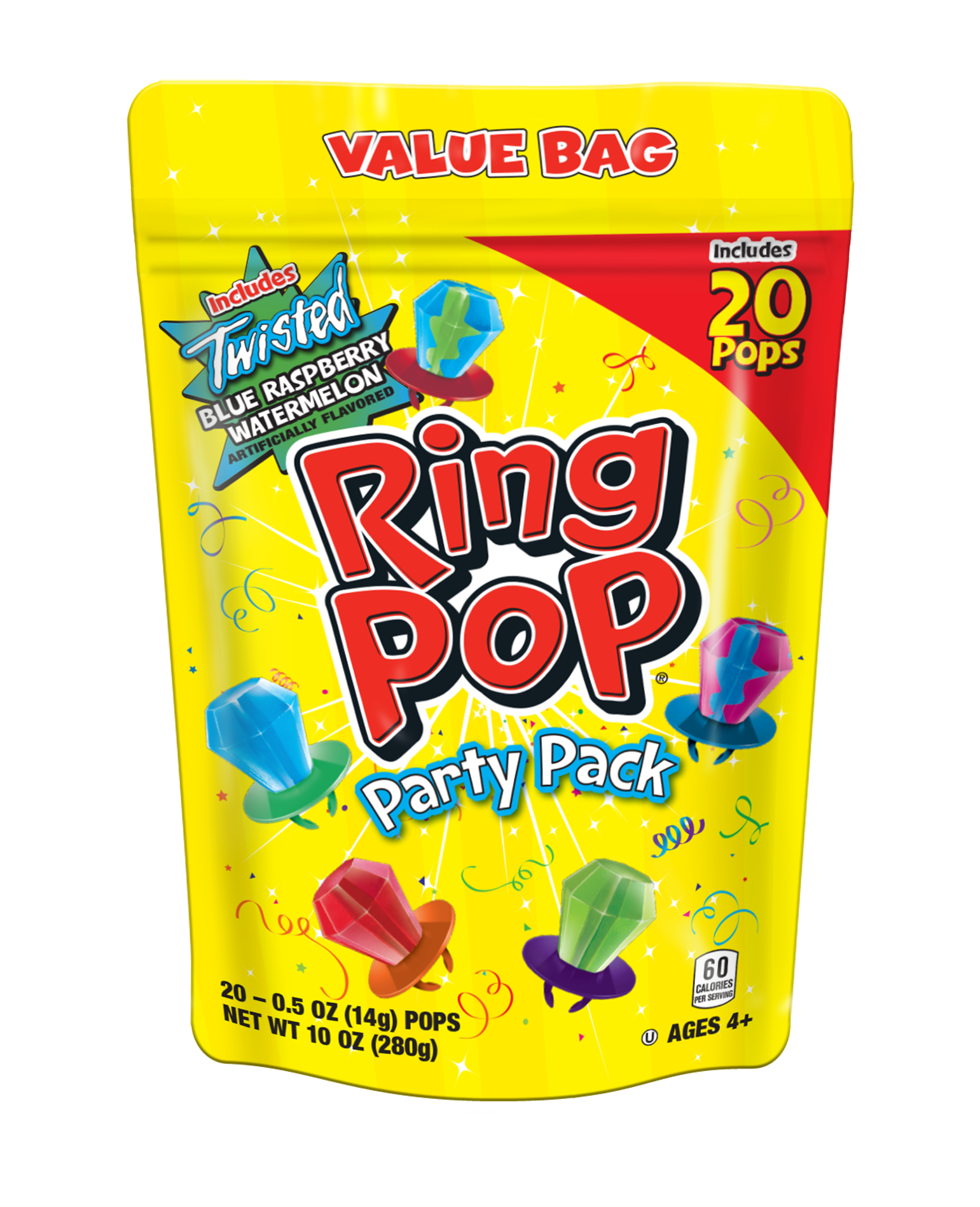 Ring Pop Lollipops and Hard Candy Party Pack - 10oz/20ct