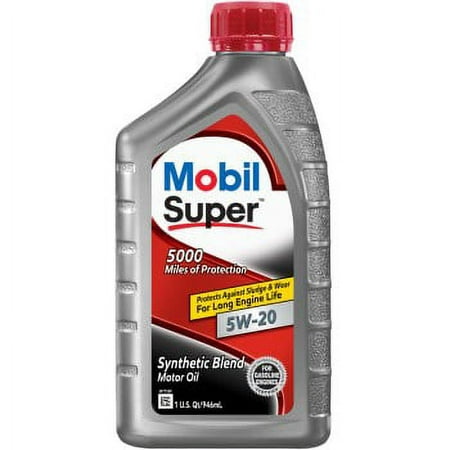 1PC Warren Dist Mobil Super Motor Oil  SAE 5W-20 ~ Qt (Set of 6)