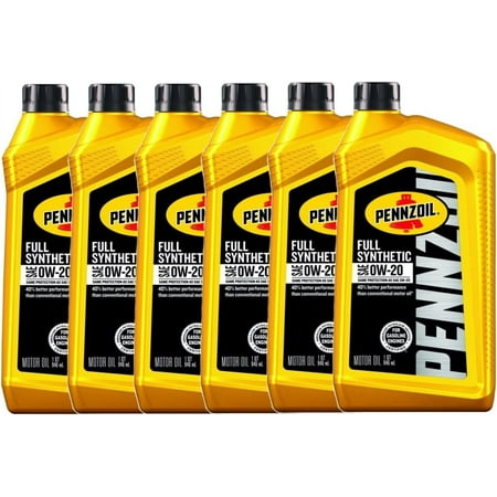 Pennzoil 550058594 0W-20 Gasoline Full Synthetic Motor Oil 1 Qt - Box of 6