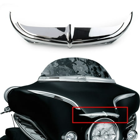 BFY 7796 Batwing Fairing Brow Accent for Harley Touring FLHX 1996-13 Chrome