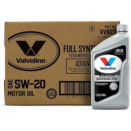 Valvoline Advanced Full Synthetic SAE 5W-20 Motor Oil 1 QT  Case of 6