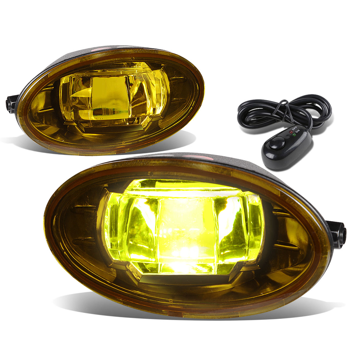DNA Motoring FL-ZTL-255-AM for 2008 to 2017 Honda Civic/Accord/Odyssey/Fit Pair Bumper Driving LED DRL Fog Light Lamp+Switch Amber Lens 09 10 11 12 13