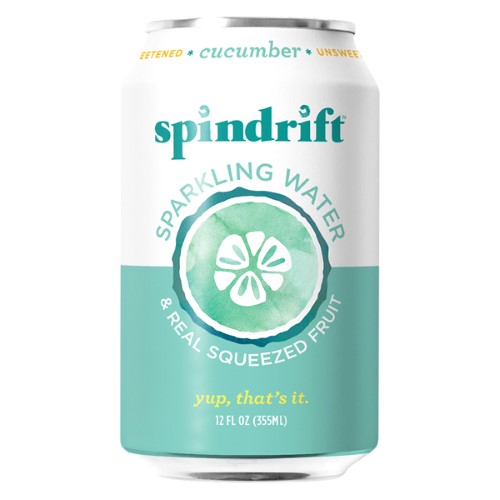 Spindrift Cucumber Sparkling Water 12 Oz Cans (Pack of 12)