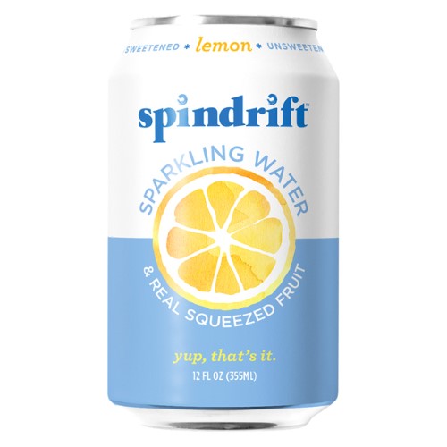 Spindrift Lemon Sparkling Water 12 Oz Cans (Pack of 12)