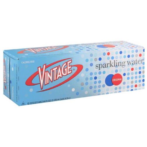 Vintage Sparkling Water Original 12 Oz Cans (Pack of 24)