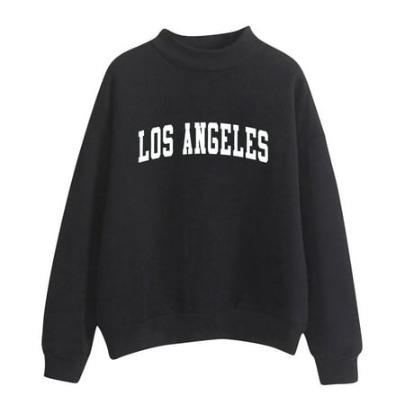 GWAABD Cropped Crewneck Sweatshirt Autumn Winter O Neck Solid Color Prints Long Sleeve Pullover Sweatshirt