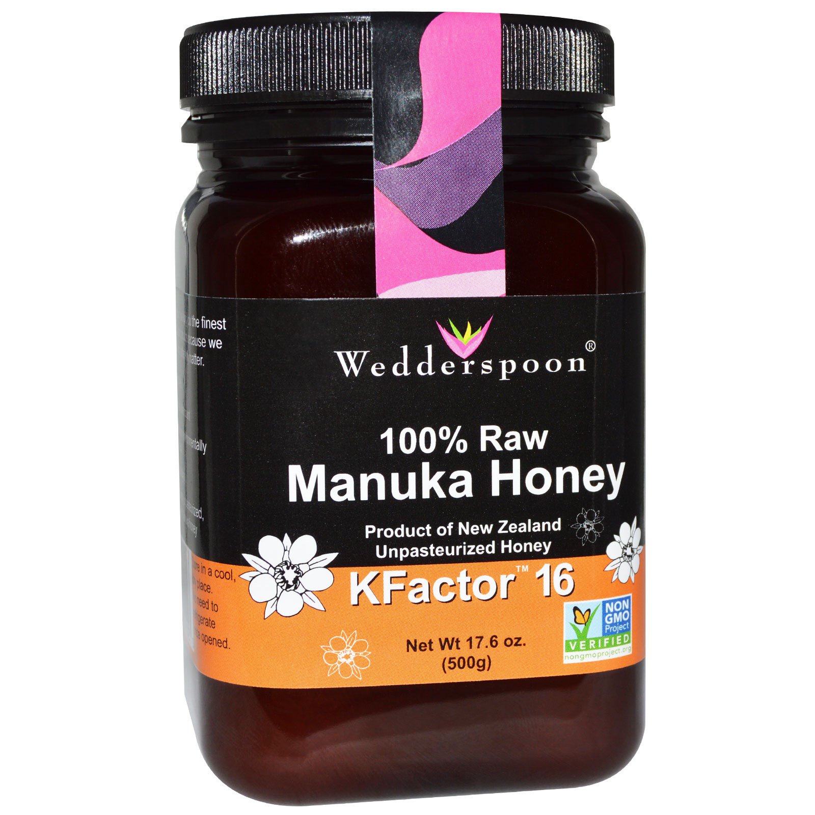 Wedderspoon, 100% Raw Manuka Honey, KFactor 16, 17.6 Oz (pack of 1)
