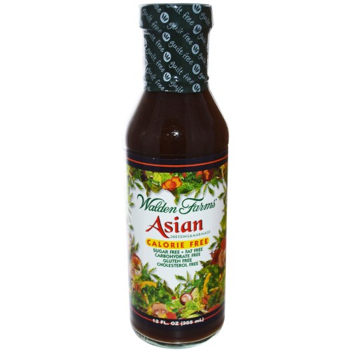 Walden Farms, Asian Dressing & Marinade, Calorie Free, 12 Fl Oz (pack of 6)