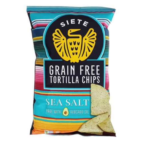 Siete Grain Free Tortilla Chips, Sea Salt, 5 Oz