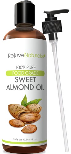 Cold Pressed Sweet Almond Oil, 16 Oz - 100% Pure, All Natural, Therapeutic Carrier Oil & Moisturizer for Massage, Skin, Hair Growth, Cuticles & Cookin