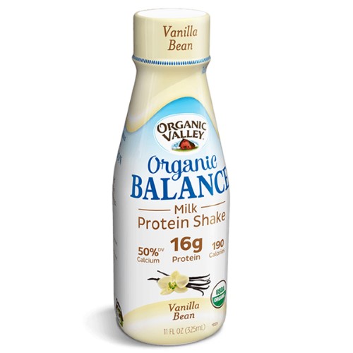 Organic Valley Organic Balance Vanilla Bean Milk Protein Shake 11 Oz Plastic Bottles (Pack of 12)