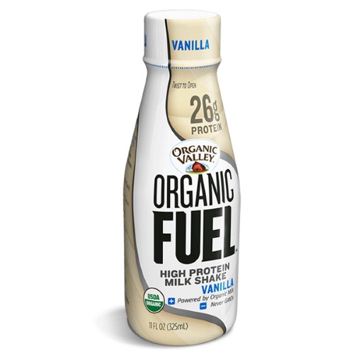 Organic Valley Organic Fuel High Protein Vanilla Milk Shake 11 Oz Plastic Bottles (Pack of 12)