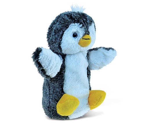 DolliBu Penguin Plush Hand Puppet for Kids - Soft Furry Stuffed Animal Hand Puppet Toy for Puppet Show Games Puppet Theaters for Kids  Adult Cute Pupp