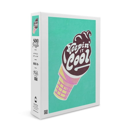 Tasty Treats Collection  Ice Cream Cone  Keepin  It Cool (19x27 Inches  Premium 500 Piece Jigsaw Puzzle for Adults and Family  Made in USA)