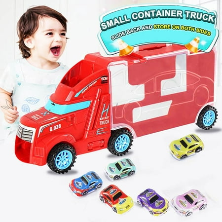 Children S Educational Toy Trailer Storage Model Inertial Pull Back Car Set 912-lj#8306 Children Toys Children S Educational Toy