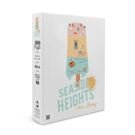 Seaside Heights  New Jersey  Summer Ice Cream Scene (19x27 Inches  Premium 500 Piece Jigsaw Puzzle for Adults and Family  Made in USA)