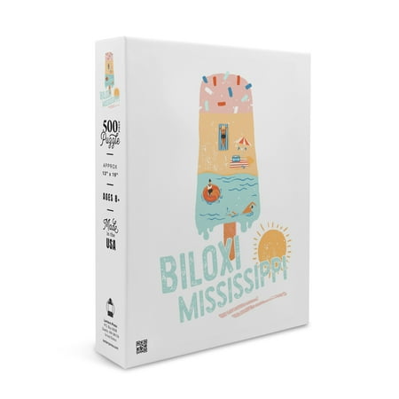 Biloxi  Mississippi  Summer Ice Cream Scene (19x27 Inches  Premium 500 Piece Jigsaw Puzzle for Adults and Family  Made in USA)