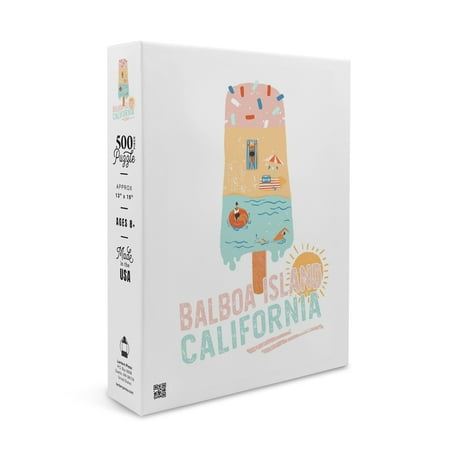 Balboa Island  California  Summer Ice Cream Scene (19x27 Inches  Premium 500 Piece Jigsaw Puzzle for Adults and Family  Made in USA)