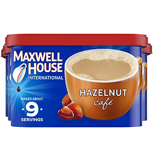 Maxwell House International Hazelnut Cafe-Style Beverage Mix, 9 Oz Canisters (Pack of 4)
