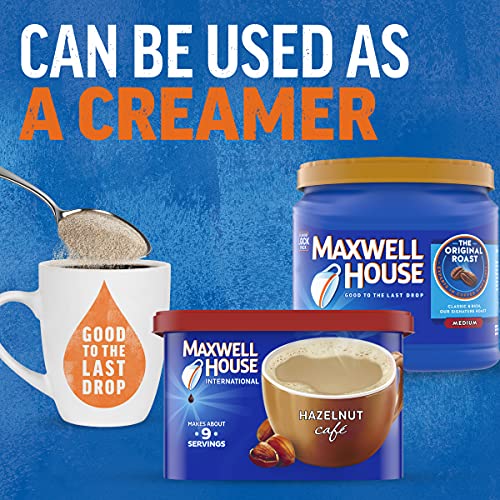 Maxwell House International Hazelnut Cafe-Style Beverage Mix, 9 Oz Canisters (Pack of 4) thumbnail
