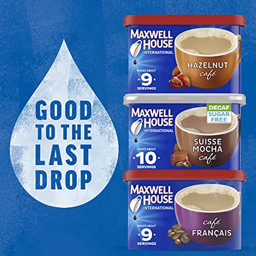 Maxwell House International Hazelnut Cafe-Style Beverage Mix, 9 Oz Canisters (Pack of 4) thumbnail