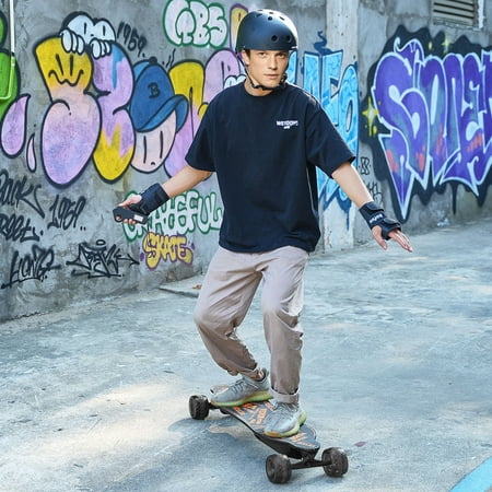 SKYSHALO Electric Longboard Skateboard 3 Speed with Brushless Motor & Wireless Remote Control 21.7 Mile Range for Adults Kids 30-35 Km