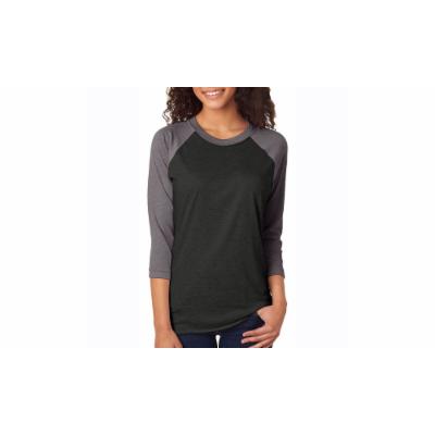 NLA Unisex Tri-Blend 3-4-Sleeve Raglan Tee, 6051-1 3X Grey