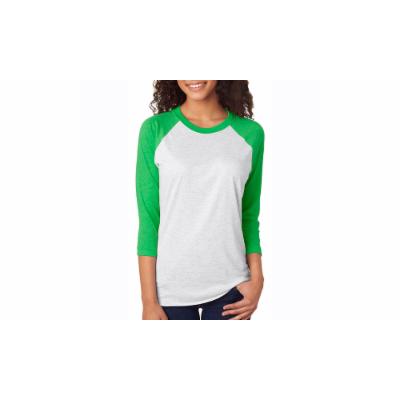 Women's NLA Unisex Tri-Blend 3-4-Sleeve Raglan Tee, 6051 M Purple Cotton
