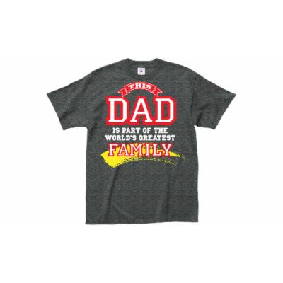 Men's L.a. Imprints Just for Dad Tees M Regular Dad Greatest Family (Charcoal Heather) Grey