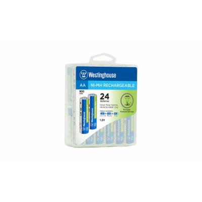 Westinghouse Always Ready Charge AA 1.2 Volt 800mah Ni-Mh Solar Rechargeable Battery - LED Garden Light - Pack of 24