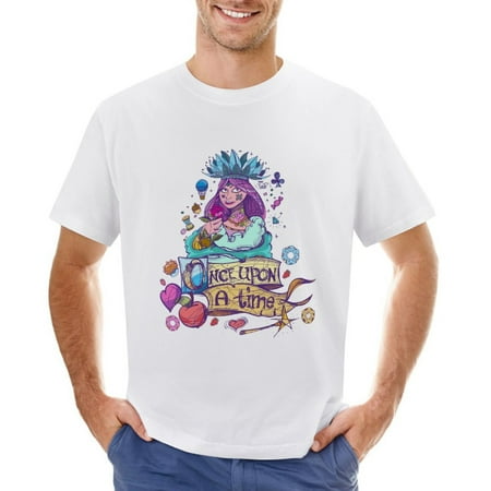 Nce Upon a Time Men’s Graphic T-shirt Vintage Short Sleeve Sport Tee White L