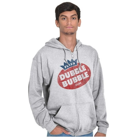 Retro Vintage Dubble Bubble Gum Logo Zip up Hoodie Men S Women S Brisco Brands 4X