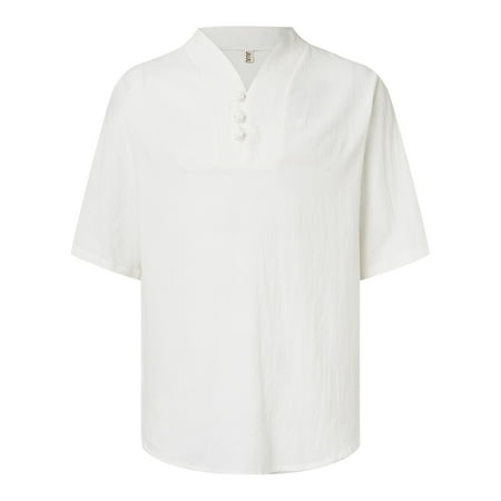 Quealent Mens T Shirts Casual Graphic Men S Short Sleeve Crewneck T Shirt for Summer (White L)