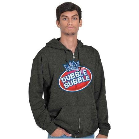 Original Dubble Bubble Double Logo Gum Zip up Hoodie Men S Women S Brisco Brands 2X