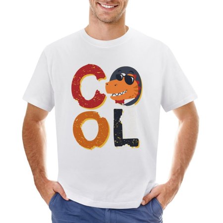 Cool Dude Men’s Graphic T-shirt Vintage Short Sleeve Sport Tee White L