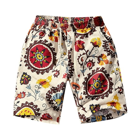 GWAABD Dress Pants Men Slim Fit Mens Swim Trunks Quick Dry Floral Beach Shorts Hawaiianss Swimwear Bathing Suits with Pockets
