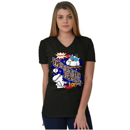 Airbrushed Tootsie Roll Pop Crunch V-Neck T Shirts Men Women Brisco Brands X