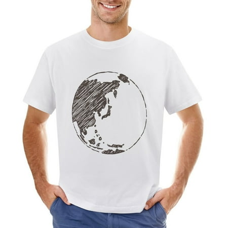 Globe Japan Men’s Graphic T-shirt Vintage Short Sleeve Sport Tee White-globe Japan L