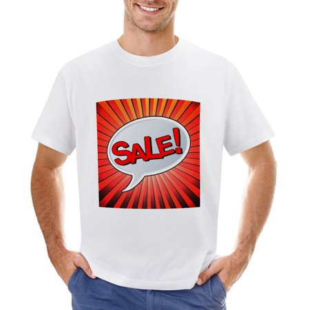 SALE! Men’s Graphic T-shirt Vintage Short Sleeve Sport Tee White L