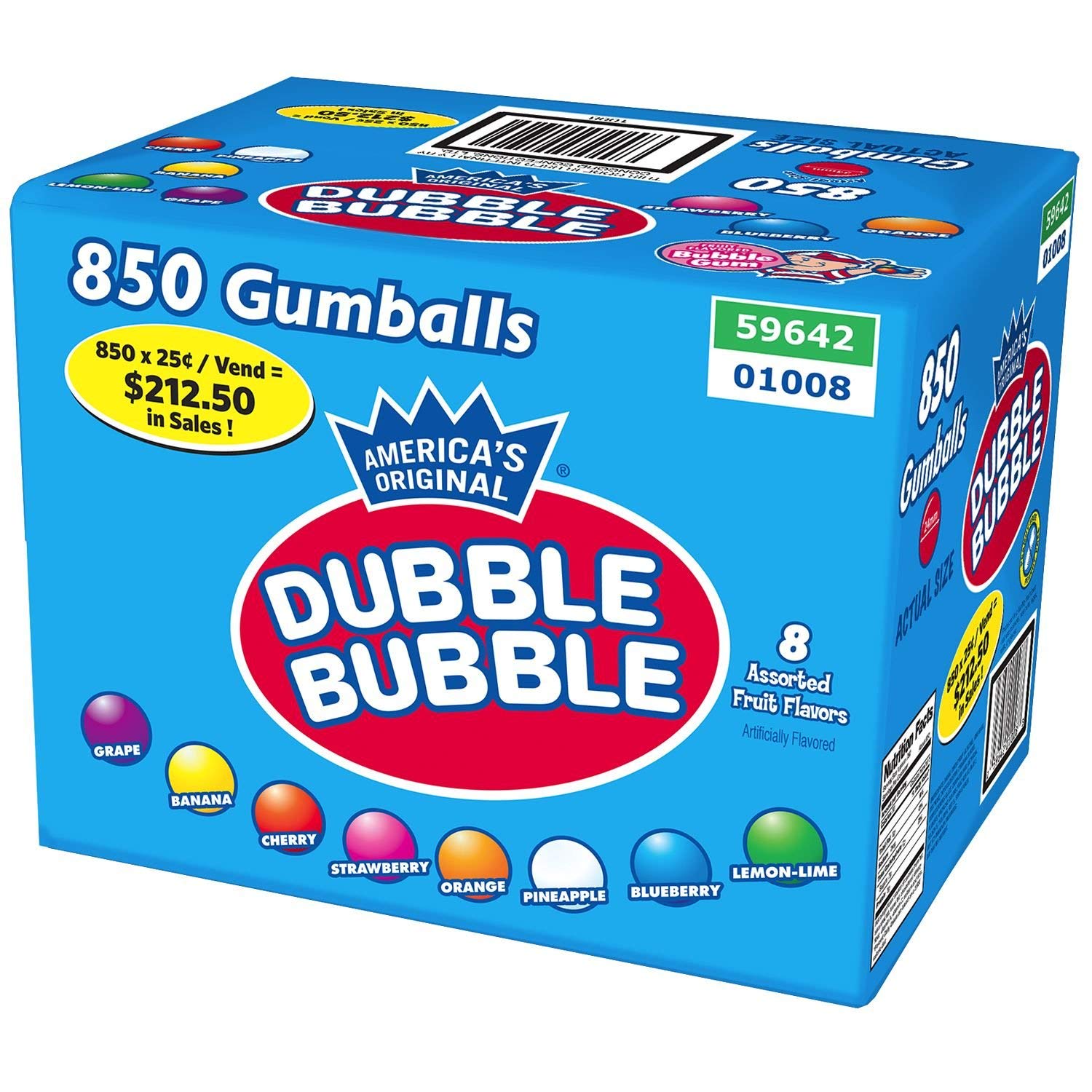 Dubble Bubble 1  Bulk Gumball Refill  850-count