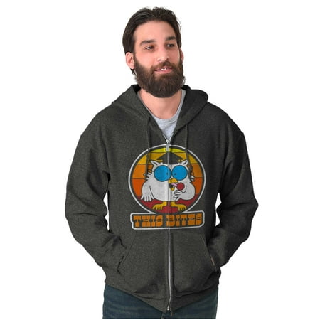 This Bites Funny Mr Owl Tootsie Pop Zip up Hoodie Men S Women S Brisco Brands L