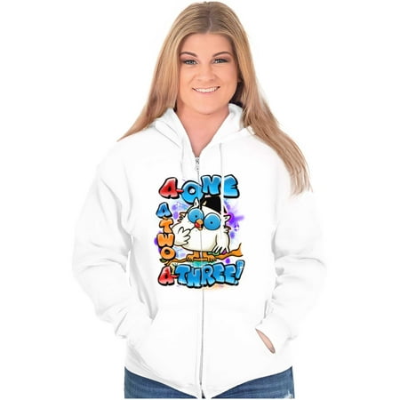 Airbrushed Tootsie Roll Pop Counting Unisex Plus Size Zip Hoodie Brisco Brands 5X