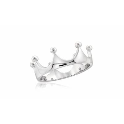 Jewelonfire Sleek Imperial Crown Ring in SS 18988 6 Gray