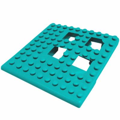 Cactus Mat Dri-Dek 2554-TLC Teal 2 X 2 Interlocking Vinyl Drain Tile Corner Piece - 9/16 Thick