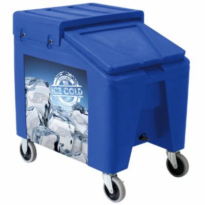 IRP 5075 Blue Ice Caddy II 140 Lb. Mobile Ice Bin / Beverage Merchandiser